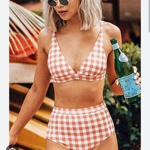 Gingham Checkered Bikini Set NWT